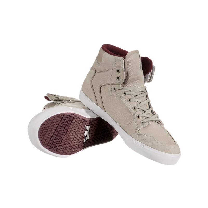 Wysokie Supra Vaider Męskie Khaki | MOHDW8045